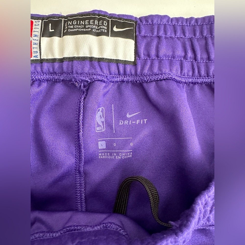Nike LA Lakers Team Issued Purple Shorts - Picture 4 of 5